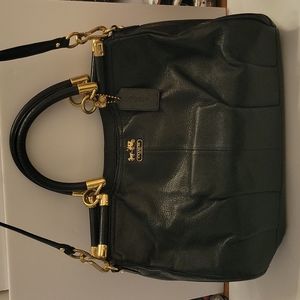 Coach black leather handbag F21227